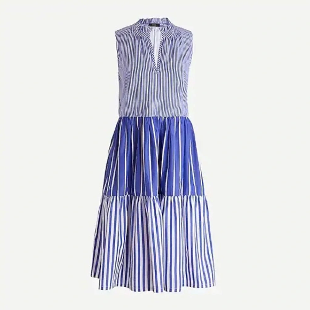 J. Crew Blue and White Striped Dress - Picture 1 of 10